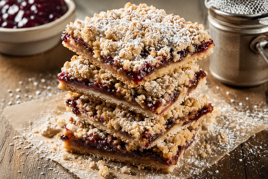 FRUIT STREUSEL BARS (6)