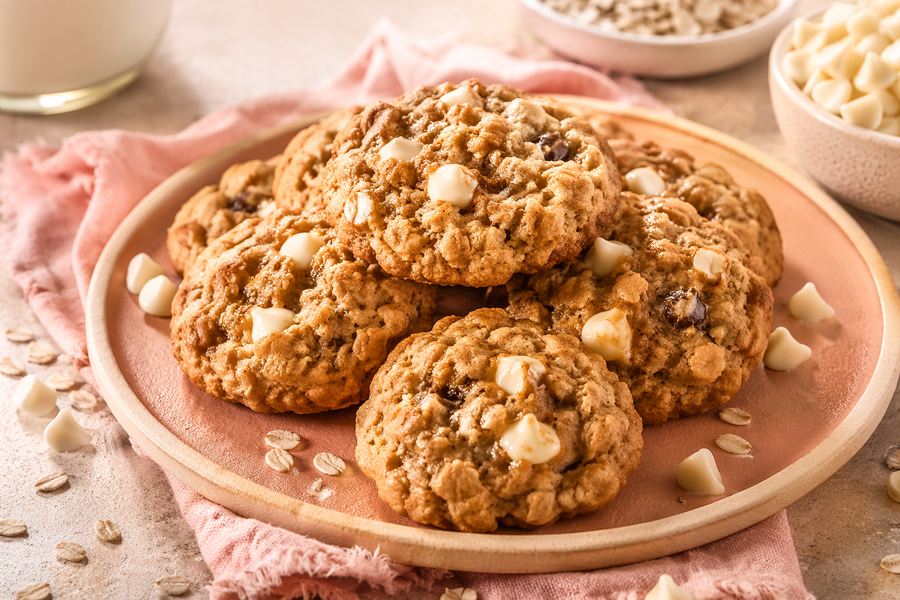 OATMEAL WHITE CHOCOLATE CHIP COOKIES (6)
